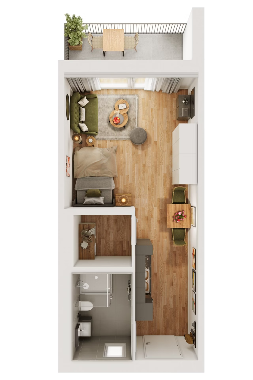 Grundriss Apartment Typ A